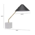 thumbnail image 2 of Black Gold and Marble Table or Desk Lamp, 2 of 8