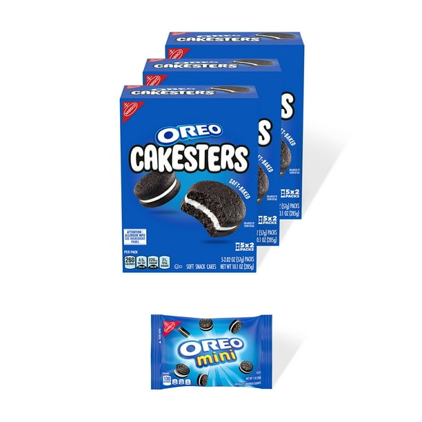 OREO Cakesters Soft Snack Cakes, 3 â€“ 5 Count Packs (15 Total Snack