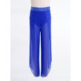 thumbnail image 3 of TTAO Kids Lyrical Dance Bottom Yoga Pants for Cha-cha Young Dancer Hiphop Outfit Contemporary Dance Wear Blue 16, 3 of 7