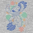 thumbnail image 2 of Girl's Lilo & Stitch Colorful Tropical Flowers  Graphic Tee Athletic Heather X Small, 2 of 5