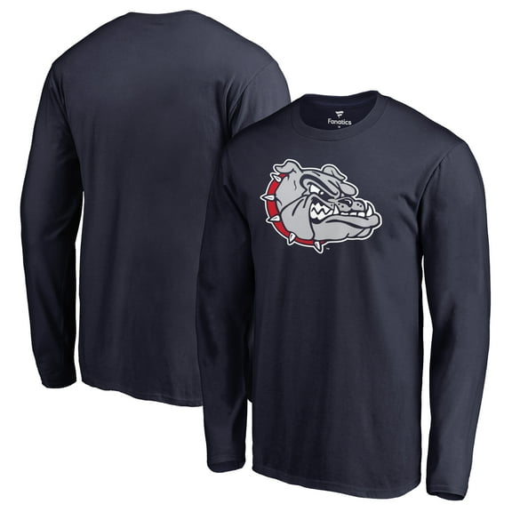 Men's Navy Gonzaga Bulldogs Primary Team Logo Long Sleeve T-Shirt