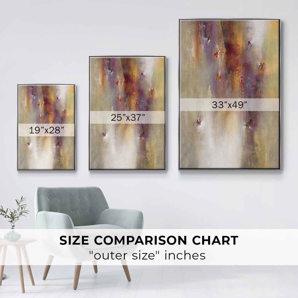 Scarlet Summer Framed Premium Gallery Wrapped Canvas - Ready to Hang - 25 x 37 - Silver Floating Frame