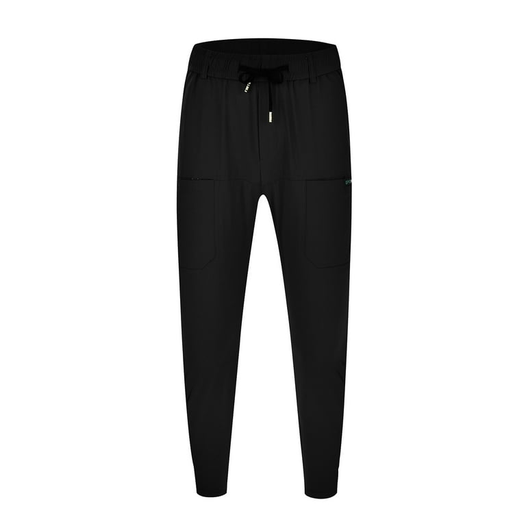 YUHAOTIN Sweatpants for Men Mens Fashion Joggers Sports Pants Autumn Casual  Cotton Cargo Pants Gym Sweatpants Mens Long Pant Trousers,Black 
