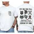 thumbnail image 4 of Put On The Full Armor of God Christian Graphic Unisex T-Shirt, Bible Verse Faith-Based Shirt for Men and Women, Religious Streetwear Apparel, Sizes S–5XL, 4 of 7