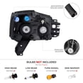 thumbnail image 3 of VIPMOTOZ Chrome Housing OE-Style Headlight Headlamp Assembly For 2004-2015 Compatible with Nissan Titan & 2005-2007 Armada, Driver & Passenger Side, 3 of 5