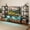 Brown, variant on Uforic Modern Rustic Wood Metal Frame TV Stand with Remote Control LED Lights, USB Ports, Multi-Layer Storage Shelves & Fabric Drawers for Home Living Room, Gray