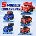 thumbnail image 3 of Dimoarch Magnetic Transforming Robot Toys w/Wing, 6-in-1 Kids Rescue Trucks Toys Set, Toddler Assemble Large Robot Toys, Cool Birthday Gift 3 4 5 6 7 8 Year Old Boy Girl, 3 of 11