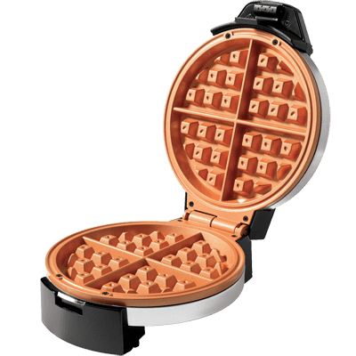 rotating copper waffle maker
