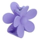 thumbnail image 2 of Pinza de plástico con doble cierre de diente, mate, con forma de flor, antideslizante, para el pelo, color morado claro, 2 of 14