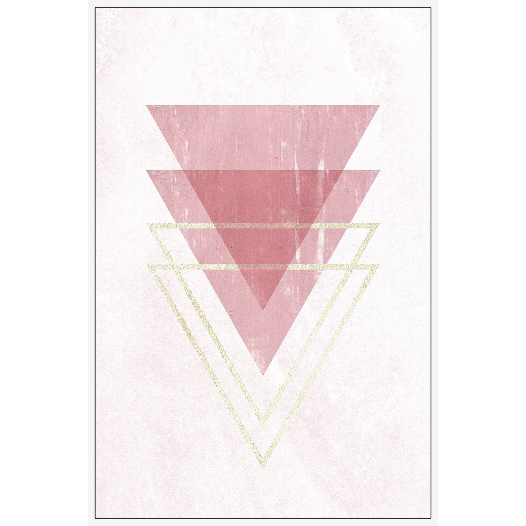 Triangles Inverses Floater Framed Painting Print on Canvas