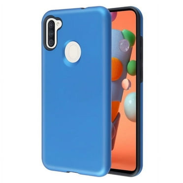 Samsung Galaxy A11 Phone Case Slim Hybrid Armor Shockproof Impact [Shock Absorption] Rubber Dual Layer Rugged Protective Hard PC Bumper Frame & Soft TPU [BLUE] Cover for Samsung Galaxy A11 [2020]