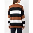 thumbnail image 5 of NAYTOAO Women's Striped Crew Neck Knit Sweater, Long Sleeve Relaxed Fit Pullover Sweater for Daily Casual Wear, 5 of 6