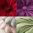 thumbnail image 6 of 17 Inch Sunflower Round Throw Pillow Luxury Velvet Floral Decorative Cushion for Sofa Couch Bed and Modern Living Space Aesthetic Home Decor, Light Gray, 6 of 7