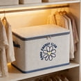 thumbnail image 4 of Caja de almacenamiento, bolsa organizadora de edredones y ropa, plegable, de gran capacidad, para el hogar, organizador de prendas de tela, caja de almacenamiento, bolsa de almacenamiento de tela, 4 of 7