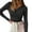 Black, variant on Lufly Womens Long Sleeve Shirt Deep V Neck Ribbed Knit Slim Basic Sexy Tank Top,White,S