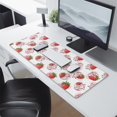 thumbnail image 2 of Long Mouse Pads for Desk,White Cow Strawberry Pattern Desk Mats on Top Of Desks, Desk Mouse Pad Extra Large with 3mm Non-Slip Base and Stitched Edge for Gaming,Office,Work,Home 31.5"x11.8", 2 of 6