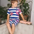 thumbnail image 4 of Fotbe Flamingo Pijama Estampada de 2 Piezas para Niños – Ropa de Dormir de Manga Corta Cómoda para Niños y Niñas, Camiseta y Shorts de Algodón-Small, 4 of 6