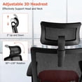 thumbnail image 5 of Costway Mesh Office Chair Big Tall Ergonomic Executive Chair Height Adjustable 400 lbs, 5 of 11