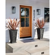 Veradek Brixton Tall 28 Plastic Planter 2-Pack Black