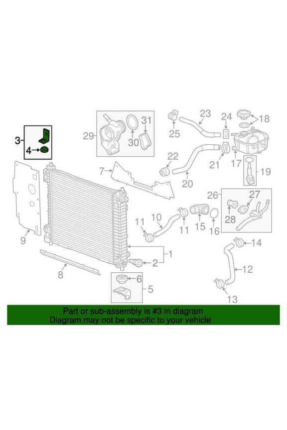 GM 25881551 Bracket Asm-Rad Upr