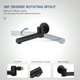thumbnail image 4 of Boyel Living 10 inch Round Rain Shower Faucet Wall Mount 3-Function Shower System with Handheld Shower Matte Black, 4 of 10
