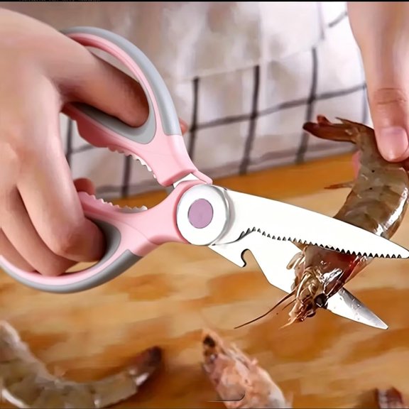 Stainless Steel Kitchen Scissors – All-Purpose Poultry Shears, Ultra-Sharp Cooking Scissors for Meat, Vegetables, and Herbs, Heavy-Duty Home Kitchen Tool
