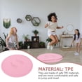 thumbnail image 3 of TEHAUX Round Pink Jump Rope Mat Non Slip Shock Absorbing Cushion for Indoor Exercise and Fitness, 3 of 8
