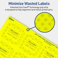 thumbnail image 5 of Avery Printable Arched Square Labels, Neon Yellow, 2" x 2-3/16", 480ct, 5 of 11