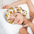 thumbnail image 6 of Kdxio Pumpkin Maple Leaves Pattern Satin Bonnet Silk Bonnet Hair Bonnet for Sleeping Hair Bonnets for Women Curly Natural Hair, 6 of 6