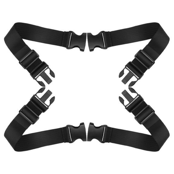 Tineasur Adjustable Nylon Fanny Pack Strap Black for Bag, Easy to Use, Replacement, 4 Pieces