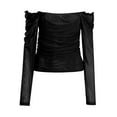 thumbnail image 5 of YFPWM 2022 Shirts for Women Business Casual Tops Bandana Tops Yoga Tops Dog Print Top Ruffled Tube Ruffle Tight Long Sleeve Mesh Tops, 5 of 6