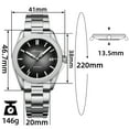 thumbnail image 6 of ADDIESDIVE Men's Automatic Watch, 41mm Mechanical Watch with Sapphire Crystal & BGW9 Luminous, 200M Waterproof Dive Watch, Japanese 8215 Movement, Date, 316L Stainless Steel, 6 of 9
