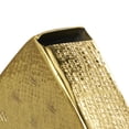 thumbnail image 5 of 9" x 9" Gold Aluminum Slanted Heart Sculpture with Cube Textured Exterior, by DecMode, 5 of 11