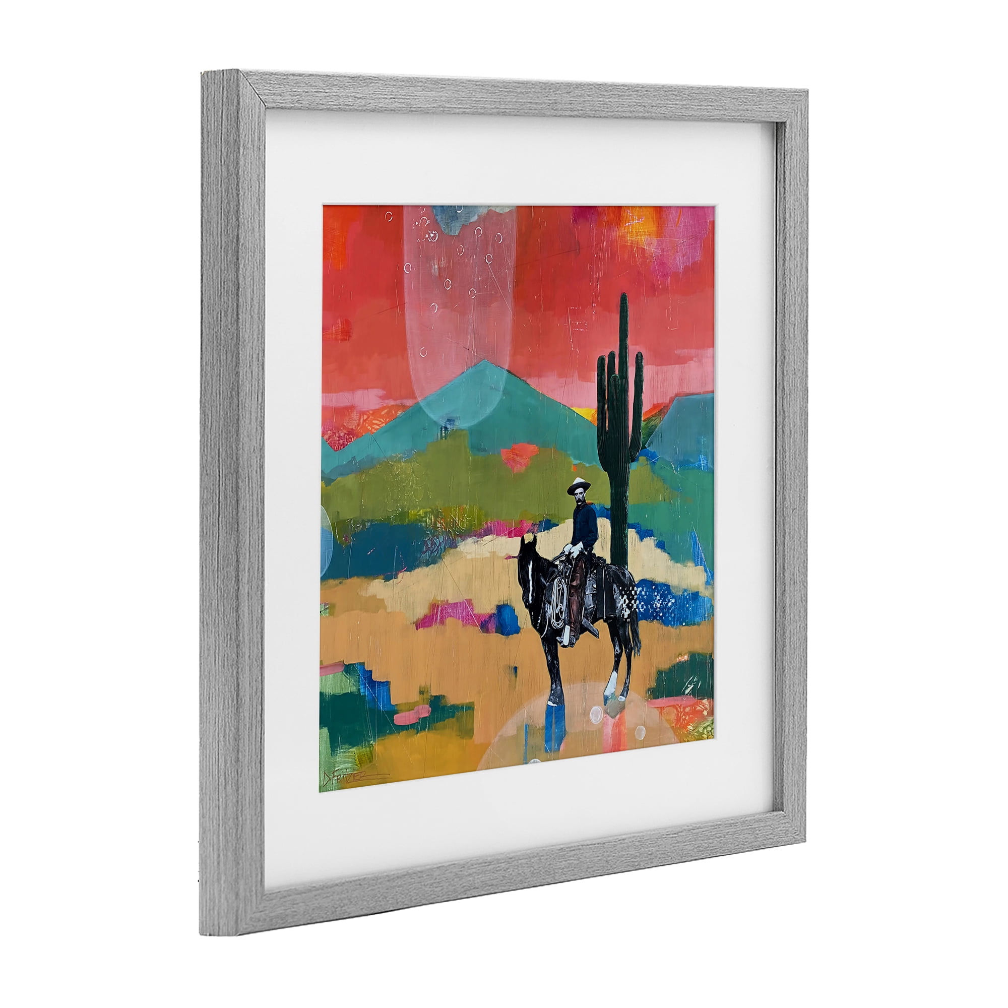 Stupell Industries I Used To Be A Cowboy Gray Framed Print Under Glass, design by Dianna Fritzler