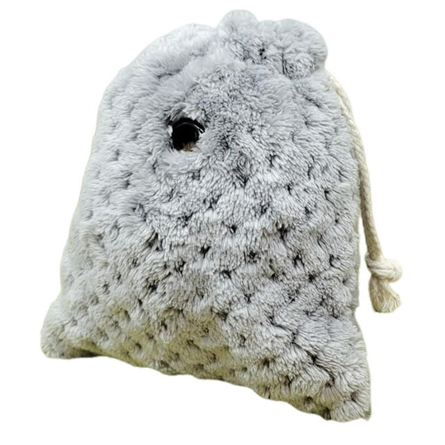 Saco de dormir Sugar Glider, bolsa de viaje de felpa suave con ventilación transpirable y cordón, nido de mascota pequeño cálido portátil para ratones , GRIS Fernando Cama para dormir planeador del azúcar