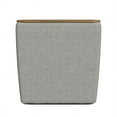 thumbnail image 5 of Storage Square Storage Ottoman with Wood Lift-Top Lid, Gray/Honey Oak, 5 of 8