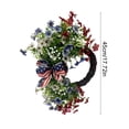 thumbnail image 6 of Fuebueo 17.7 Inch 4th of July Decorations Wreath for Front Door, Patriotic Independence Day Wreath with Stars and Stripes Bow, Red White Blue Artificial Flower Wreath for Wall Window Outdoor Hanging, 6 of 6