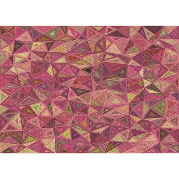 Ahgly Company Indoor Rectangle Patterned Crimson Red Area Rugs, 4' x 6'