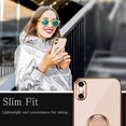 thumbnail image 5 of Case for iPhone Xs Max Case 6.5" Soft Silicone Cover with Finger Ring Holder Electroplated Flexible TPU Shock-Absorption Bumper Protective Cases - Light Pink, 5 of 9