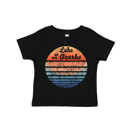

Inktastic Lake of the Ozarks Distressed Retro Sunset Gift Toddler Boy or Toddler Girl T-Shirt