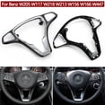 thumbnail image 2 of Car Steering Wheel Chrome Panel Cover Trim For Mercedes Benz W176 W246 W205 W117 W218 W213 W156 X253 W292 W166 W448 W447, 2 of 7