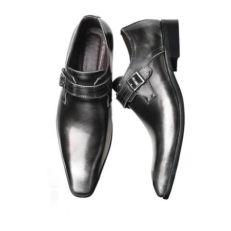 HaiMao Men s Business Shoes Clearance Casual Dress Oxfords formal Lace-Up Shoes for office  Parties  and Daily Wear Gray 11.5(48)
