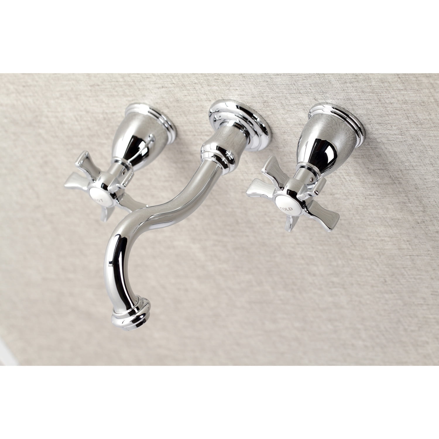 Kingston Brass KS3021NX Hamilton Two-Handle Wall Mount Roman Tub Faucet, Polished Chrome