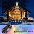 thumbnail image 2 of Guirnalda de luces para árbol de Navidad, 350 LED, 3,5 m, 8 modos de iluminación, ideal para decoración interior y exterior, festivales y bodas., 2 of 5