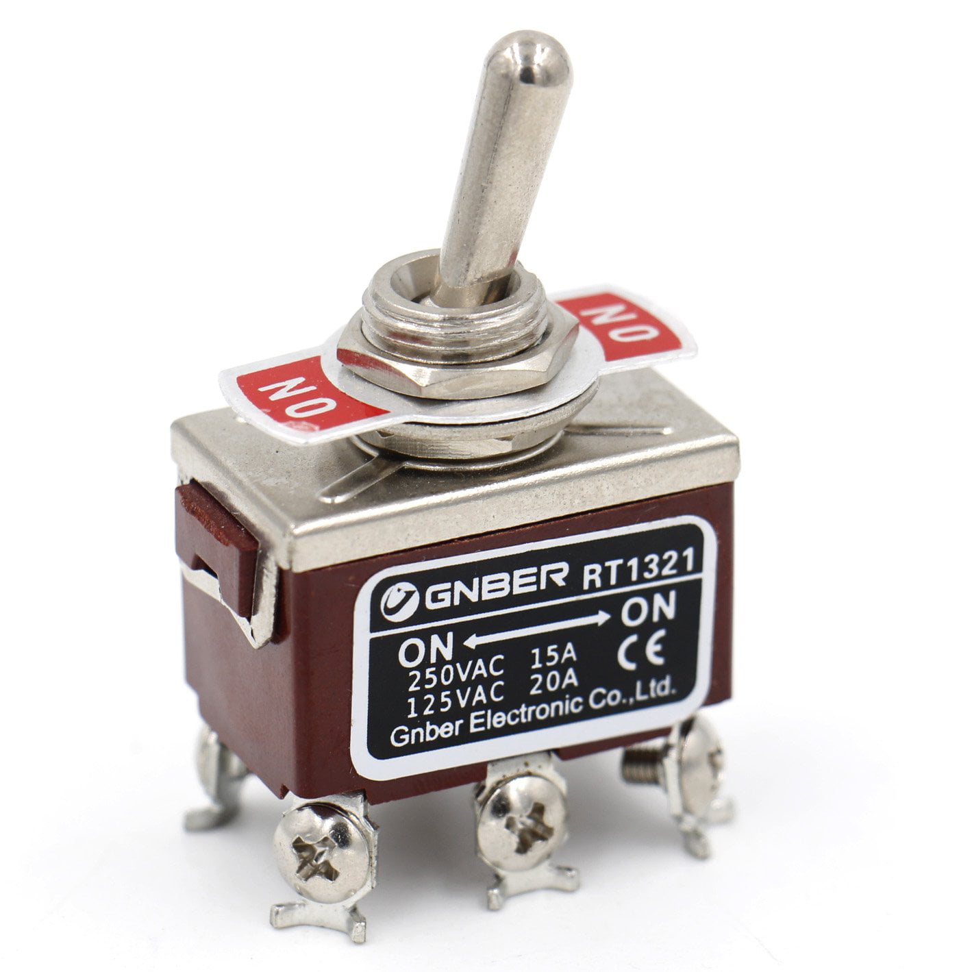 5 x On-Off Toggle Switch Screw Terminals 250V 15A DPST 