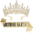 thumbnail image 1 of de CumpleañOs, y Banda para Mujer, Decoraciones de Fiesta de CumpleañOs, Regalo para NiñAs, Diadema de Cristal, Accesorios para el Cabello A, 1 of 10