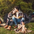 thumbnail image 5 of LAUSAINT HOME Double Camping Chair, Oversized Camping Loveseat with Cup Holder, Black, 5 of 8