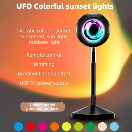 

Colorful Romantic Night Light Projector Sunset LED Light With Remote Control for for Photography/Selfie/Home