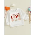 thumbnail image 3 of aturustex Little Girls Boys Valentine's Day Sweatshirts 6M 12M 18M 2T 3T 4T Toddler Baby Bowknot Letter Embroidered Sweatshirts Long Sleeve Pullovers ne Tops Casual Daily Spring Fall Clothes, 3 of 7