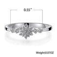 thumbnail image 3 of Anillo de copo de nieve YONGSHENG Flor circón Boda Mujer, 3 of 4